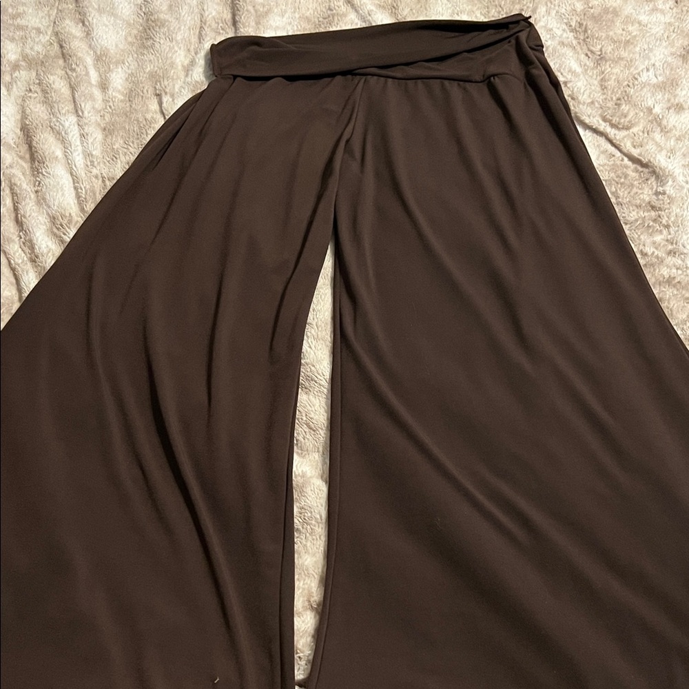 Van Heusen Chocolate Wide-Leg Pants